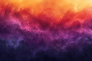 Fototapeta premium A colorful painting of a sky with purple and orange clouds