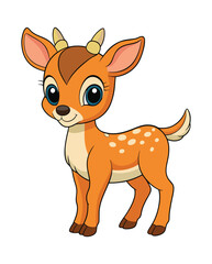 A deer cartoon character design illustration