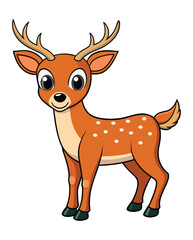 A deer cartoon character design illustration