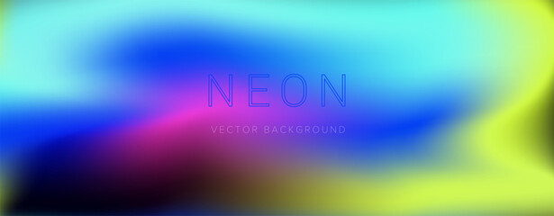 Blurred ambient vector background in neon vibrant colors.