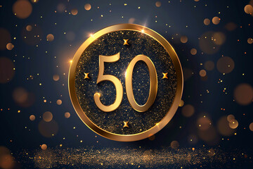 Fifty percent or 50. Business sale offer banner vertical	