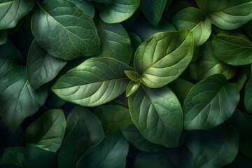 A lush green plant with many leaves and some flowers
