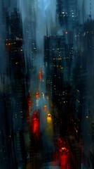 city red rain blurred dreamy illustration blur vertigo comics driving title shift deviant vast