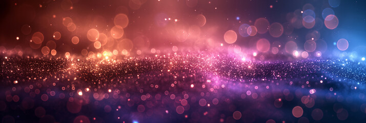 Obraz premium A purple and blue wave with a lot of sparkles