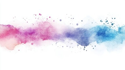 Obraz premium Artistic Watercolor Border Isolated on White Background for Creative Design Use