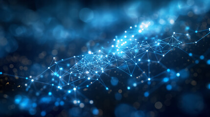 A blue wave with many small dots in it