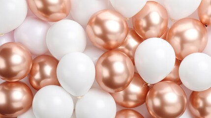 Chrome helium balloons in the birthday room. Neural network ai generated art