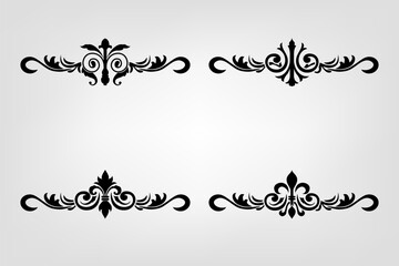 Classic Vitage Wedding Ornaments Frames Separator Elements Classic Vintage Wedding Invitation Hand Drawn Ornate the Calligraphy Poster Victorian Style