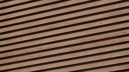 wooden slats laid at an angle 