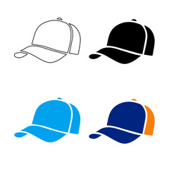  Vector illustration of cap sign. Set of  cap and symbol 