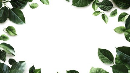 Fototapeta premium Green Leaf Frame