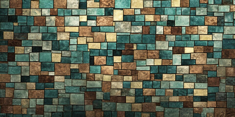 Fototapeta premium An illustration of a vintage mosaic background