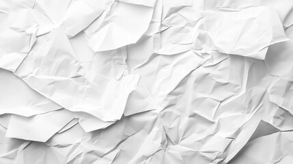 Obraz premium Crumpled White Paper Background