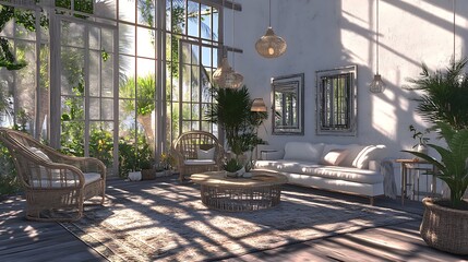 A Trendy Living Room with Modern Touches

