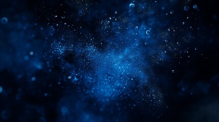 Deep Blue Nebula Abstract