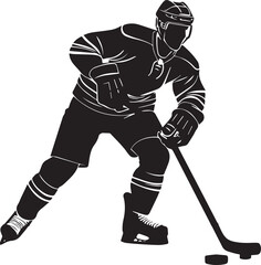 Fototapeta premium Hockey silhouette vector illustration