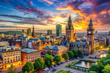 Obraz premium Cityscape of Oxford City. Oxfordshire, England, UK 