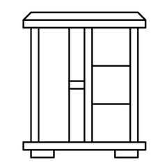 cupboard icon vector simple design illustration