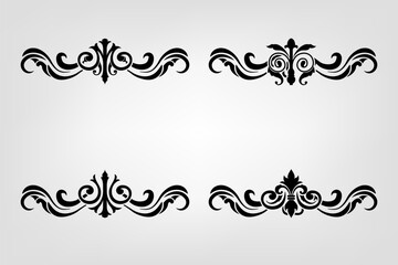 Classic Vitage Wedding Ornaments Frames Separator Elements Classic Vintage Wedding Invitation Hand Drawn Ornate the Calligraphy Poster Victorian Style