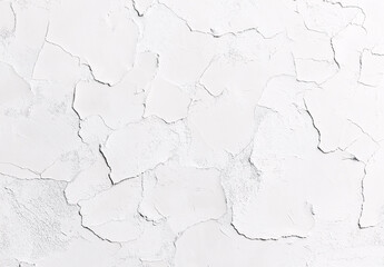 The wall is covered in cracks and peeling paint