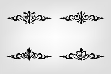 Classic Vitage Wedding Ornaments Frames Separator Elements Classic Vintage Wedding Invitation Hand Drawn Ornate the Calligraphy Poster Victorian Style