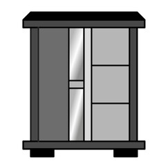 cupboard icon vector simple design illustration