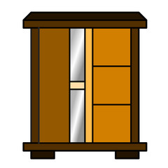 cupboard icon vector simple design illustration