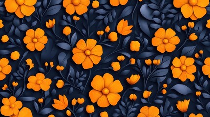 Marigold Mandala pattern with marigolds