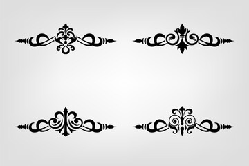 Classic Vitage Wedding Ornaments Frames Separator Elements Classic Vintage Wedding Invitation Hand Drawn Ornate the Calligraphy Poster Victorian Style