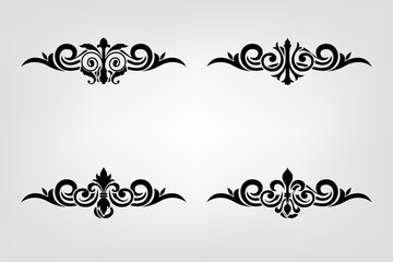 Classic Vitage Wedding Ornaments Frames Separator Elements Classic Vintage Wedding Invitation Hand Drawn Ornate the Calligraphy Poster Victorian Style