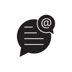 mentions icon design, isolated on white background, vector illustration