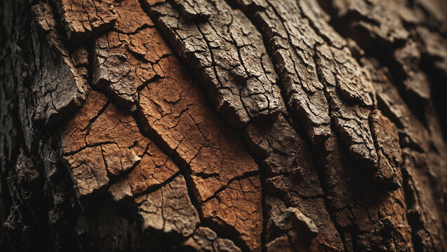 Close-up of brown tree bark texture. Nature background.