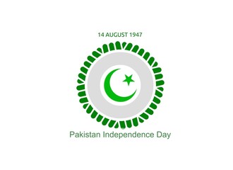 Pakistan 14 august independence day badge design illustration. Happy Independence Day of Pakistan, 14th of August, Pakistan Independence Day 14 August, 