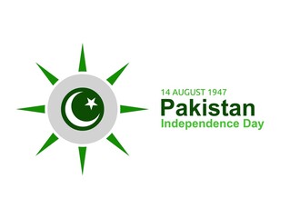 Pakistan 14 august independence day badge design illustration. Happy Independence Day of Pakistan, 14th of August, Pakistan Independence Day 14 August, 