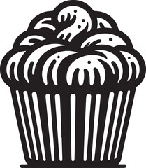 Muffin vector silhouette illustration
