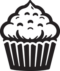 Muffin vector silhouette illustration logo