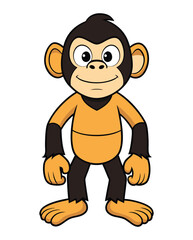Obraz premium A monkey cartoon character design