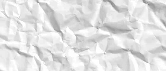 White clean crumpled paper background. 