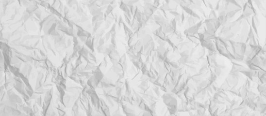 White crumpled paper texture background. 