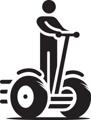 Segway vector silhouette illustration
