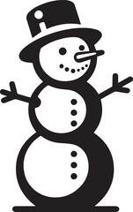 snowman vector silhouette illustration