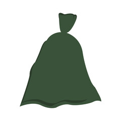 Green Garbage Trash Bag Icon