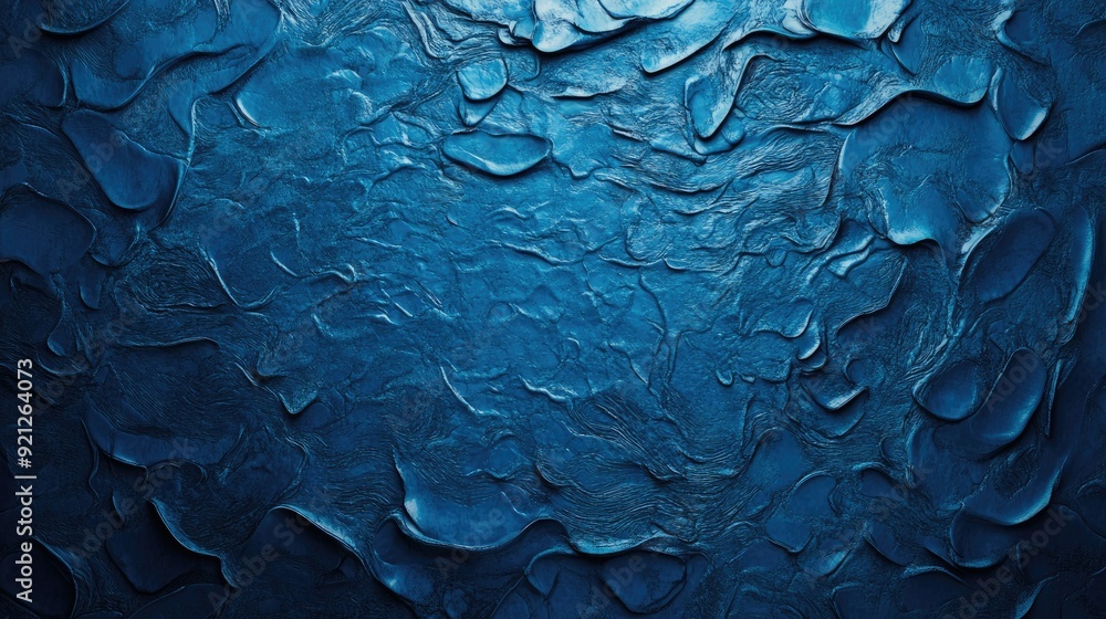 Poster textured 3d blue background with intricate patterns and subtle shadows, suitable for rich and immers