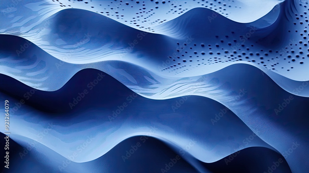 Poster textured 3d blue background with intricate details and soft shadows, creating a rich and immersive e