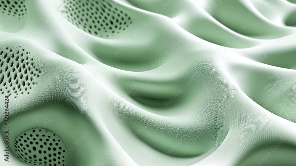 Poster textured 3d light green background with intricate details and subtle shadows, suitable for rich and 