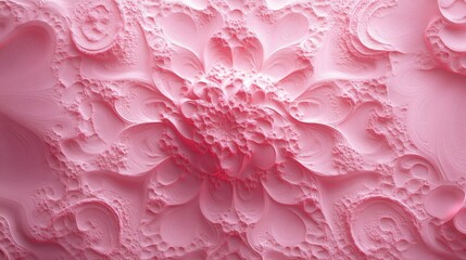 Textured 3D pink background with intricate patterns and soft shadows, perfect for rich and detailed designs.