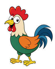 A rooster cartoon character illustration collection