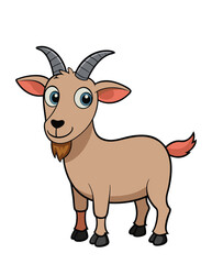 A goat cartoon character design illustration