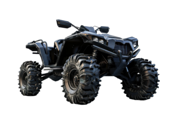 All Terrain Vehicle Isolated on Transparent Background.