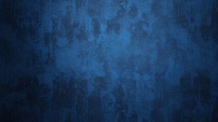 Obraz premium Abstract vintage blue grunge background with rough messy stain texture surface